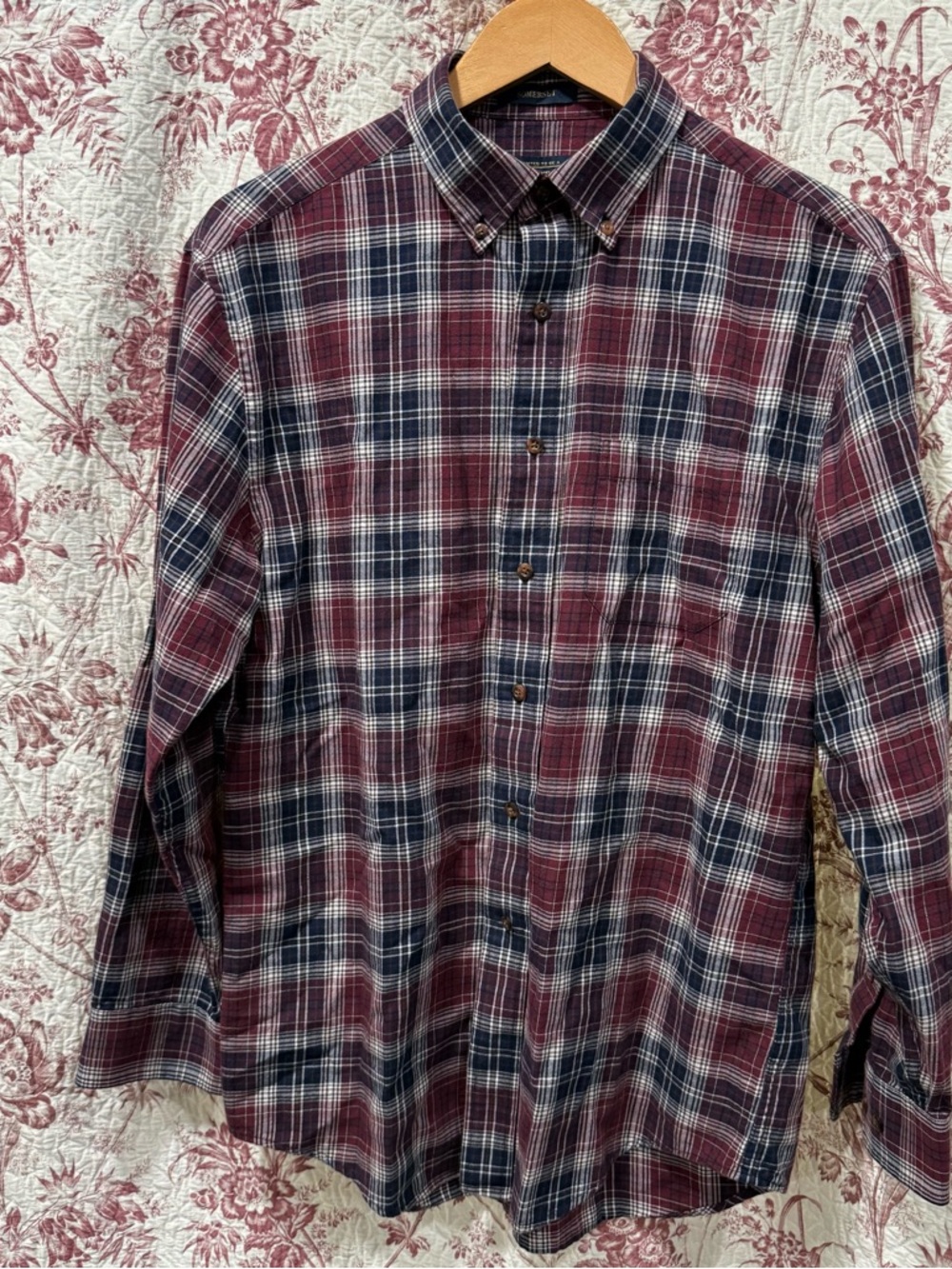 Pendleton Somerset Plaid Button Down Shirt Red Blue Men’s M